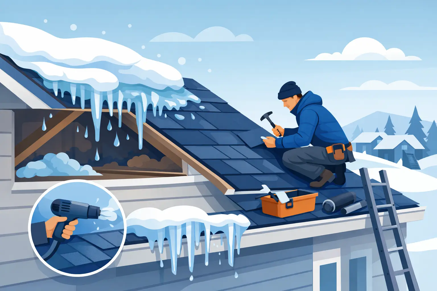 Ice Dam Roof Damage Repair: What to Do